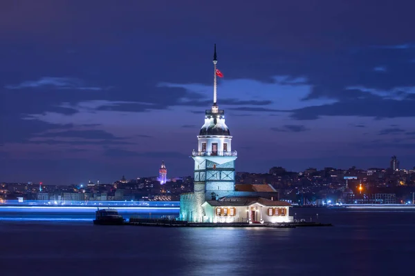 Στον Πύργο Της Κόρης Υπέροχο Τοπίο Κωνσταντινούπολη Τουρκία — Φωτογραφία Αρχείου