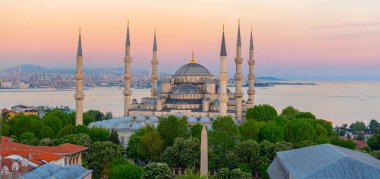 Mavi Camii (Sultanahmet Camii), Boğaziçi ve Anadolu Yakası manzarası, Istanbul, Türkiye