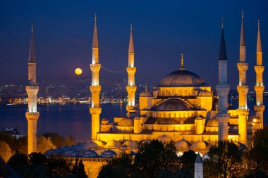 Mavi Camii (Sultanahmet Camii), Boğaziçi ve Anadolu Yakası manzarası, Istanbul, Türkiye