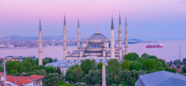 Mavi Camii (Sultanahmet Camii), Boğaziçi ve Anadolu Yakası manzarası, Istanbul, Türkiye
