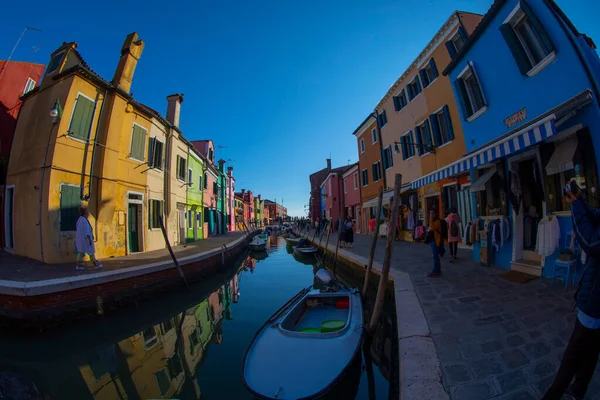Island Murano Venice Italy View Canal Boat Motorboat Water Picturesque — Stock Photo, Image