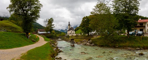 Berchtesgaden National Park Germany Parish Church Sebastian Village Ramsau — Stock Photo, Image