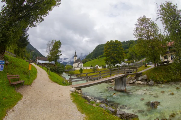 Berchtesgaden National Park Germany Parish Church Sebastian Village Ramsau — Stock Photo, Image