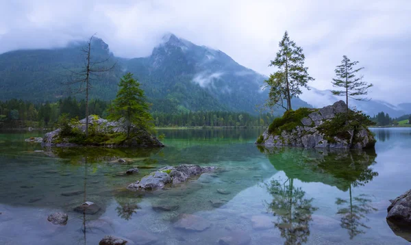 Der Hintersee Den Bayerischen Alpen Bei Ramsau Deutschland — Stockfoto