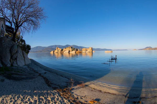 Bafa Lake Peaceful Place Ringed Traditional Villages Kapkr Full Fisherman — Stockfoto