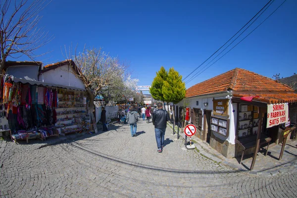 Het Uitzicht Sirince Village Street Sirince Village Een Populaire Toeristische — Stockfoto