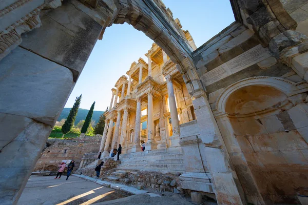 Библиотека Цельса Эфесе Турция Древний Эфес Содержит Самую Большую Коллекцию — стоковое фото