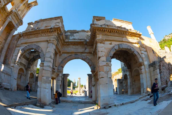 Бібліотека Цельса Ефесі Туреччина Стародавній Ефес Містить Найбільшу Колекцію Римських — стокове фото
