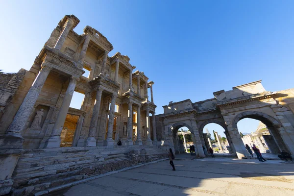 Biblioteca Celso Efeso Turchia Efeso Antico Contiene Più Grande Collezione — Foto Stock