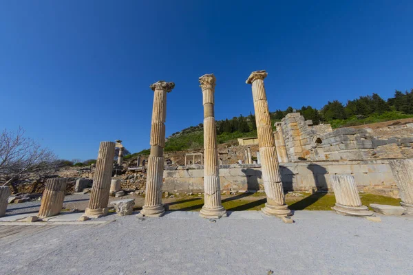 Ephesus Ősi Színházi Táj Kilátás Ősi Város Ephesus Törökország Ephesus — Stock Fotó
