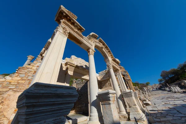 Άποψη Αρχαίου Θεατρικού Τοπίου Της Εφέσου Στην Αρχαία Πόλη Έφεσος — Φωτογραφία Αρχείου