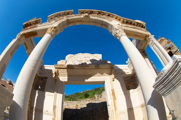 Efes Türkiye Nin Efes Kentindeki Antik Tiyatro Manzarası Efes Efes — Stok fotoğraf