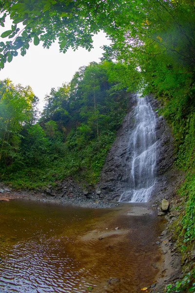 Nahaufnahme Des Teerwasserfalls Der Nähe Von Camlihemsin Rize Truthahn — Stockfoto