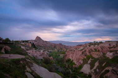 Kapadokya, Türkiye 'deki Güvercin Vadisi manzaraları