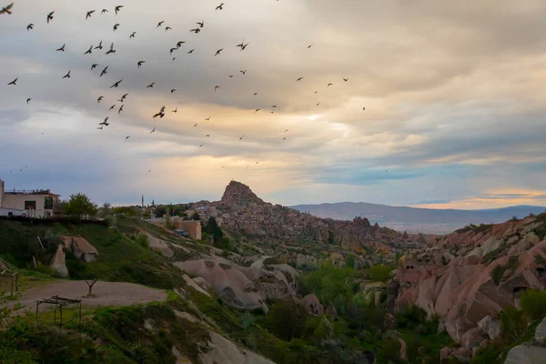 Landscapes Valley Pigeons Cappadocia Turkey — Stock Fotó