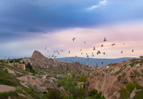 Landscapes Valley Pigeons Cappadocia Turkey — Foto de Stock