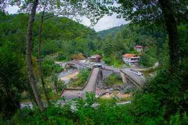 Arhavi Kucukkoy köyünde ele geçirilen köprünün güzel bir manzarası