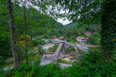 Arhavi Kucukkoy köyünde ele geçirilen köprünün güzel bir manzarası