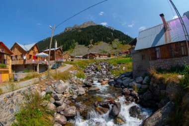 Rize 'deki Elevit Platosu. Bu plato, Rize 'nin Camlihemsin ilçesinde yer almaktadır. Kackar Dağları bölgesi. Rize, Türkiye.