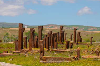 İlkbaharda Ahlat Seljuk Meydanı Tarihi Mezarlığı