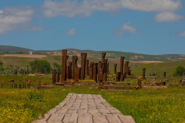 İlkbaharda Ahlat Seljuk Meydanı Tarihi Mezarlığı