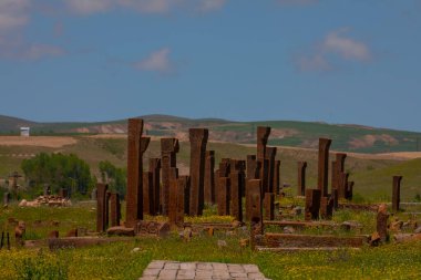 İlkbaharda Ahlat Seljuk Meydanı Tarihi Mezarlığı