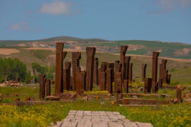 İlkbaharda Ahlat Seljuk Meydanı Tarihi Mezarlığı