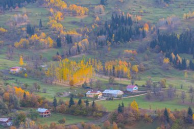 Artvin 'in SavSat ilçesi sonbaharda ziyaretçilerine harika manzaralar sunuyor.