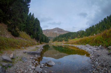 Türkiye 'nin Savsat ilçesinde Balık Gölü (Balikgol) manzarası