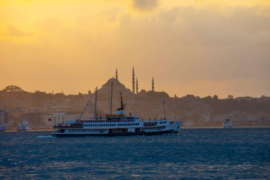 İstanbul Boğazı 'ndan geçen yelkenli gemiler İstanbul' a güzel bir görsellik kazandırdı..