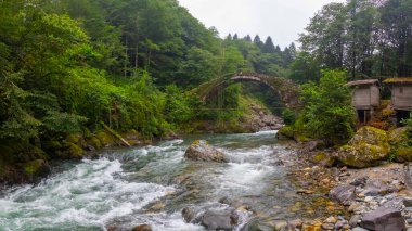 Gizli bir yere gizlenmiş güzel bir taş köprü..