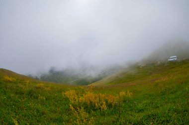 Rize 'nin Camlihemsin ilçesine bağlı Cicekli Platosu. Kackar Dağları bölgesi. Rize, Hindi. (Türkçe: Cicekli Yaylasi)