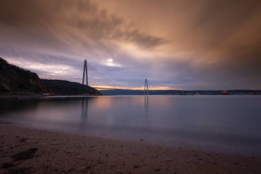 Yavuz Sultan Selim Köprüsü, İstanbul, Türkiye. 3. Boğaz Köprüsü ve Kuzey Marmara Otoyolu.