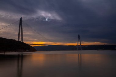 Yavuz Sultan Selim Köprüsü, İstanbul, Türkiye. 3. Boğaz Köprüsü ve Kuzey Marmara Otoyolu.