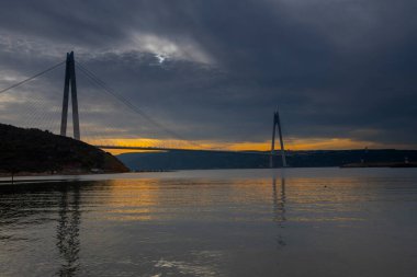 Yavuz Sultan Selim Köprüsü, İstanbul, Türkiye. 3. Boğaz Köprüsü ve Kuzey Marmara Otoyolu.