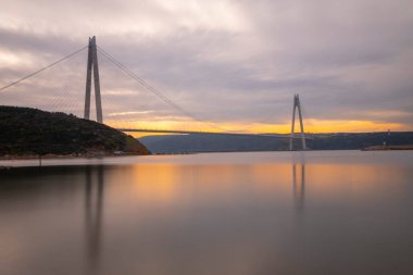 Yavuz Sultan Selim Köprüsü, İstanbul, Türkiye. 3. Boğaz Köprüsü ve Kuzey Marmara Otoyolu.