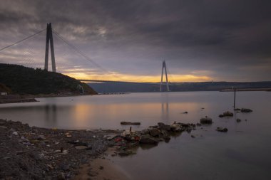 Yavuz Sultan Selim Köprüsü, İstanbul, Türkiye. 3. Boğaz Köprüsü ve Kuzey Marmara Otoyolu.