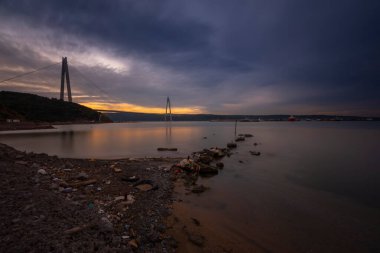 Yavuz Sultan Selim Köprüsü, İstanbul, Türkiye. 3. Boğaz Köprüsü ve Kuzey Marmara Otoyolu.