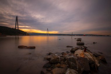 Yavuz Sultan Selim Köprüsü, İstanbul, Türkiye. 3. Boğaz Köprüsü ve Kuzey Marmara Otoyolu.