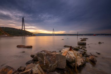 Yavuz Sultan Selim Köprüsü, İstanbul, Türkiye. 3. Boğaz Köprüsü ve Kuzey Marmara Otoyolu.