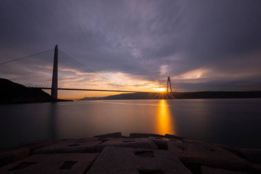 Yavuz Sultan Selim Köprüsü, İstanbul, Türkiye. 3. Boğaz Köprüsü ve Kuzey Marmara Otoyolu.