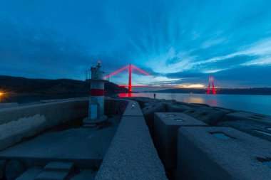 Yavuz Sultan Selim Köprüsü, İstanbul, Türkiye. 3. Boğaz Köprüsü ve Kuzey Marmara Otoyolu.