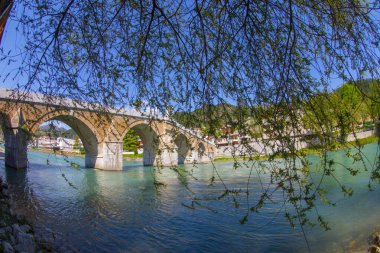 The Mehmed Pasha Sokolovic Bridge is a historic bridge in Visegrad, over the Drina River in eastern Bosnia and Herzegovina. The bridge is a UNESCO World Heritage Site.