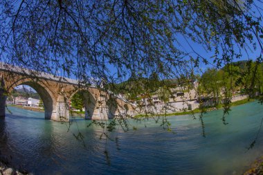 The Mehmed Pasha Sokolovic Bridge is a historic bridge in Visegrad, over the Drina River in eastern Bosnia and Herzegovina. The bridge is a UNESCO World Heritage Site.