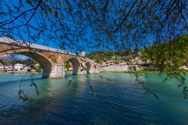 The Mehmed Pasha Sokolovic Bridge is a historic bridge in Visegrad, over the Drina River in eastern Bosnia and Herzegovina. The bridge is a UNESCO World Heritage Site.