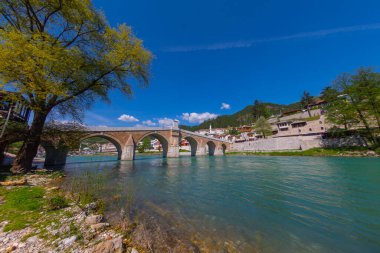 The Mehmed Pasha Sokolovic Bridge is a historic bridge in Visegrad, over the Drina River in eastern Bosnia and Herzegovina. The bridge is a UNESCO World Heritage Site.