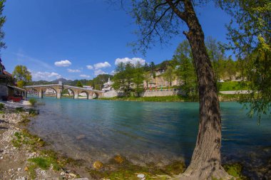 The Mehmed Pasha Sokolovic Bridge is a historic bridge in Visegrad, over the Drina River in eastern Bosnia and Herzegovina. The bridge is a UNESCO World Heritage Site.