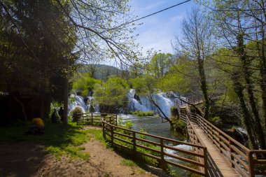 Martin Brod 'un Şelaleleri Una Ulusal Parkı, Bosna-Hersek' te