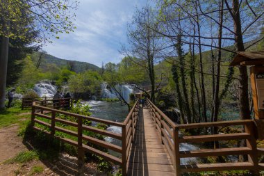 Martin Brod 'un Şelaleleri Una Ulusal Parkı, Bosna-Hersek' te