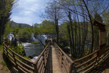 Martin Brod 'un Şelaleleri Una Ulusal Parkı, Bosna-Hersek' te